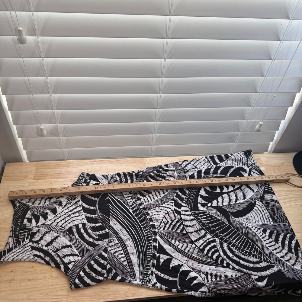 Athleta Santorini Dress Women's Black White Printed Stretch Sleeveless - XS - Picture 13 of 14